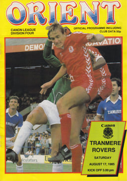 Leyton Orient v Tranmere Rovers Match Programme 1985-08-17